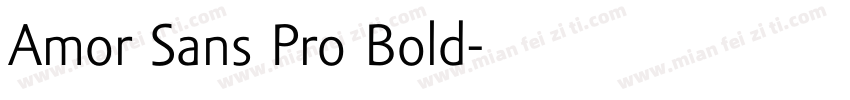 Amor Sans Pro Bold字体转换